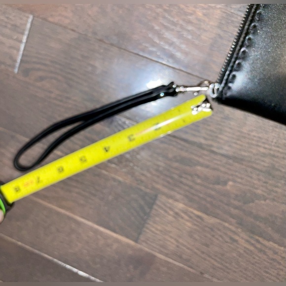 Vintage Black Guess Clutch Wallet Wristlet zipper many compartments card holder - Picture 11 of 16